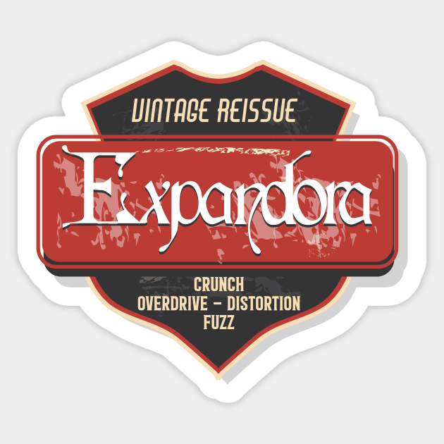 Expandora Sheild Sticker by Expandora Pedals Merch